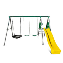 Load image into Gallery viewer, Europa Commercial Steel Swing Set with Yellow Slide