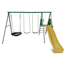 Load image into Gallery viewer, Europa Commercial Grade Steel Swing Set with Climb &amp; 2.2m Slide (Yellow)
