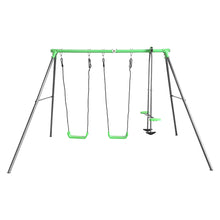 Load image into Gallery viewer, Hurley 3 Station Swing Set with 1.8m Pastel Pink Slide