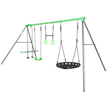 Load image into Gallery viewer, Lynx 4 Station Swing Set with 1.8m Pastel Pink Slide