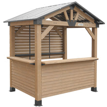 Load image into Gallery viewer, Yardtopia Oslo 2.4m x 1.8m Outdoor Timber &amp; Steel Gable Roof Gazebo - Bar Set