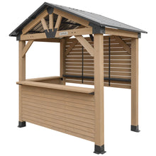 Load image into Gallery viewer, Yardtopia Oslo 2.4m x 1.8m Outdoor Timber &amp; Steel Gable Roof Gazebo - Bar Set