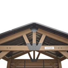 Load image into Gallery viewer, Yardtopia Oslo 2.4m x 1.8m Outdoor Timber &amp; Steel Gable Roof Gazebo - Bar Set