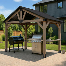 Load image into Gallery viewer, Yardtopia Oslo XL 3.6m x 2.4m BBQ/Grill Timber &amp; Steel Gable Roof Gazebo