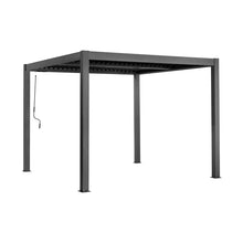 Load image into Gallery viewer, Yardtopia Elmont 3m x 3m Aluminium Adjustable Louvre Pergola (Charcoal Grey)