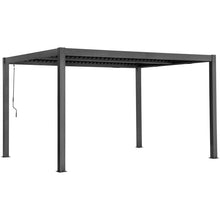Load image into Gallery viewer, Yardtopia Elmont 3m x 4m Aluminium Adjustable Louvre Pergola (Charcoal Grey)