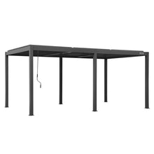 Load image into Gallery viewer, Yardtopia Elmont 3m x 5m Aluminium Adjustable Louvre Pergola (Charcoal Grey)