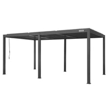 Load image into Gallery viewer, Yardtopia Elmont 3m x 5m Aluminium Adjustable Louvre Pergola (Charcoal Grey)