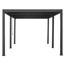 Load image into Gallery viewer, Yardtopia Elmont 3m x 5m Aluminium Adjustable Louvre Pergola (Charcoal Grey)