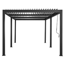 Load image into Gallery viewer, Yardtopia Elmont 3m x 5m Aluminium Adjustable Louvre Pergola (Charcoal Grey)