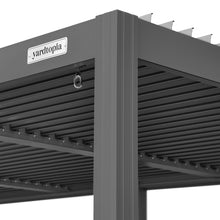 Load image into Gallery viewer, Yardtopia Elmont 3m x 5m Aluminium Adjustable Louvre Pergola (Charcoal Grey)