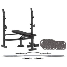 Load image into Gallery viewer, Cortex MF4000 Bench Press with 90kg Standard Tri-Grip Weight and Bar Set