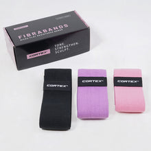 Load image into Gallery viewer, CORTEX FibraBands Fabric Premium Resistance Bands 3 Pack (82mm)