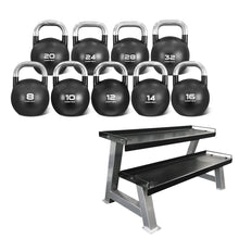 Load image into Gallery viewer, CORTEX 8kg to 32kg Commercial Steel Kettlebell V2 Package with Kettlebell Stand