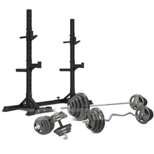 Load image into Gallery viewer, Cortex SR10 Squat Rack with 90kg Standard Tri-Grip Weight and Bar Set