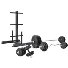 Load image into Gallery viewer, CORTEX 90kg EnduraShell Barbell Weight Set with Weight Tree