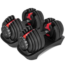 Load image into Gallery viewer, LSG Adjustable Dumbbells 2.5kg-24kg (Pairs) + Dumbbell Stand