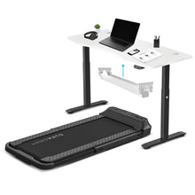 Load image into Gallery viewer, V-Fold Treadmill with ErgoDesk Automatic White Standing Desk 1500mm + Cable Management Tray
