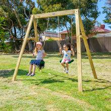 Load image into Gallery viewer, Holt 2-Station Timber Swing Set