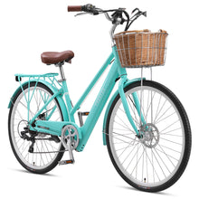 Load image into Gallery viewer, E-Classique Vintage Cruiser Electric Commuter Bike with Front Basket